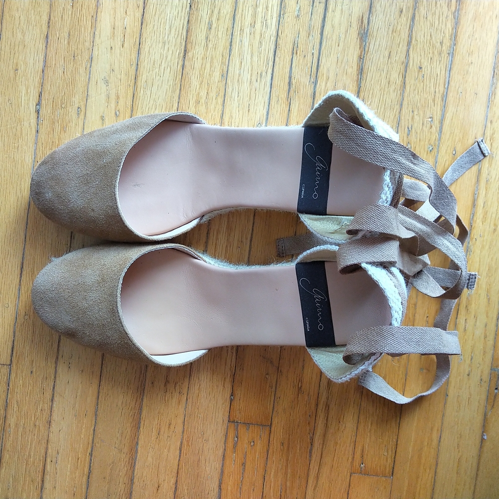 Gaimo Ankle Tie Strap Wedges Espadrilles